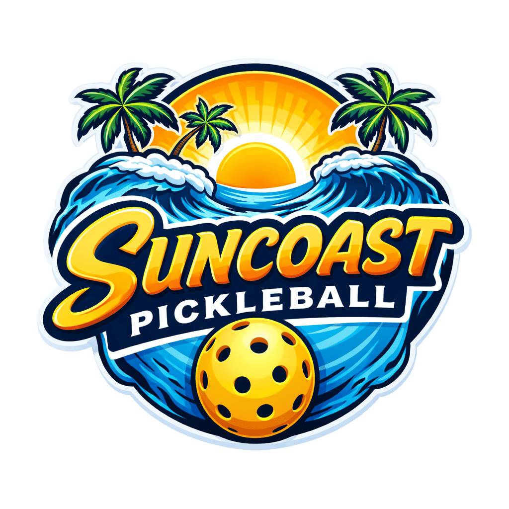 Suncoast Pickleball Logo - Providing Pickleball Training Camp and Clinics - have fun while improving your pickleball skills