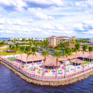 tt's tiki bar at the four points sheraton punta gorda florida social destinaton for suncoast pickleaball training camp at pickleplex