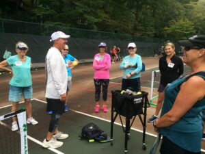 scott tingley training campers at suncoast pickleball camp at montreat north carolina