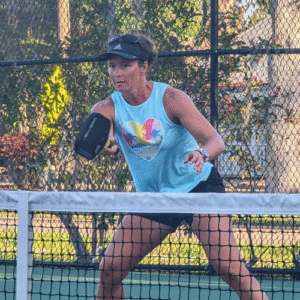 Heather Babb is a pickleball instructor with suncoast pickleball training camps at dill dinkers in sarasota florida